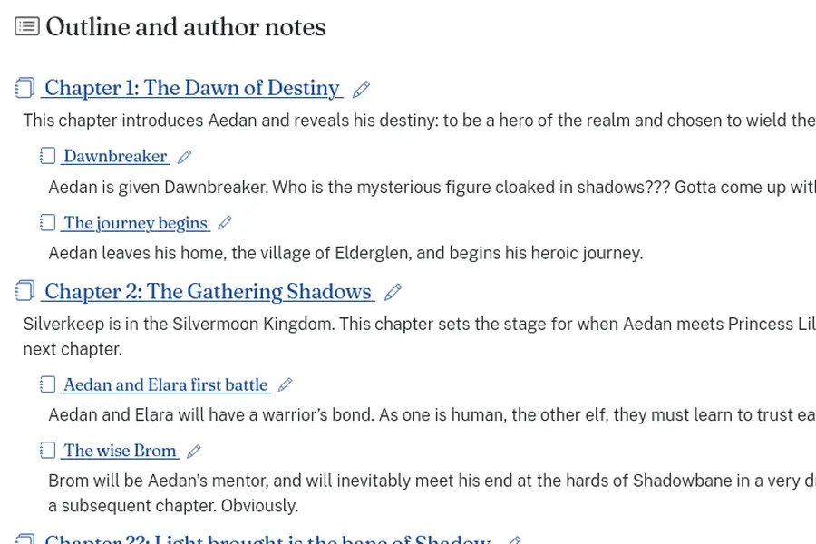chapter view