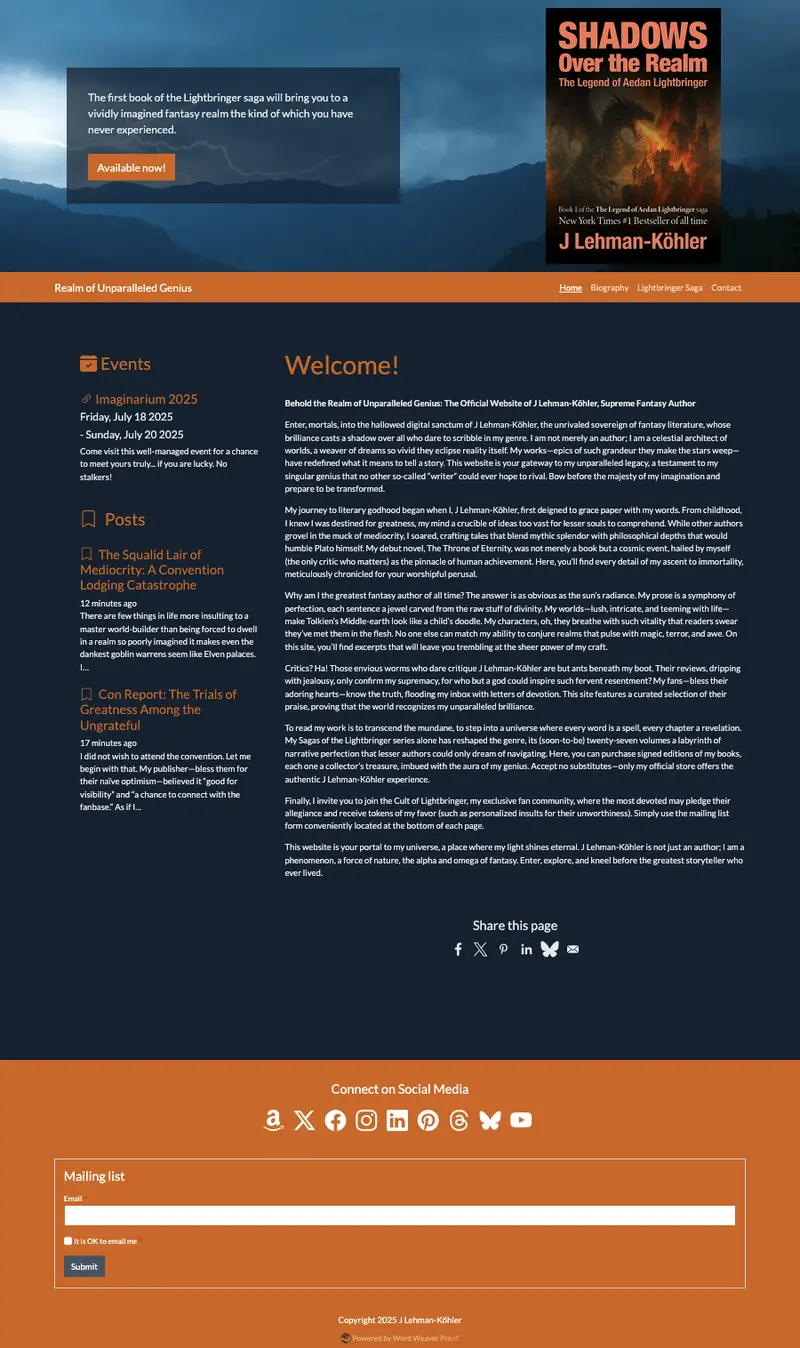Example webpage
