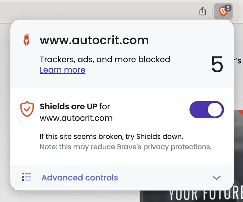 Autocrit privacy report