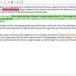 Distration-free writing with highlighting