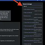 Recent changes search