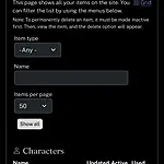 All items on mobile