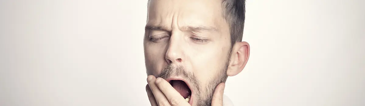 Person yawning