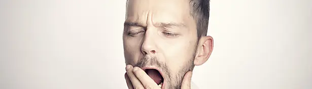 Person yawning